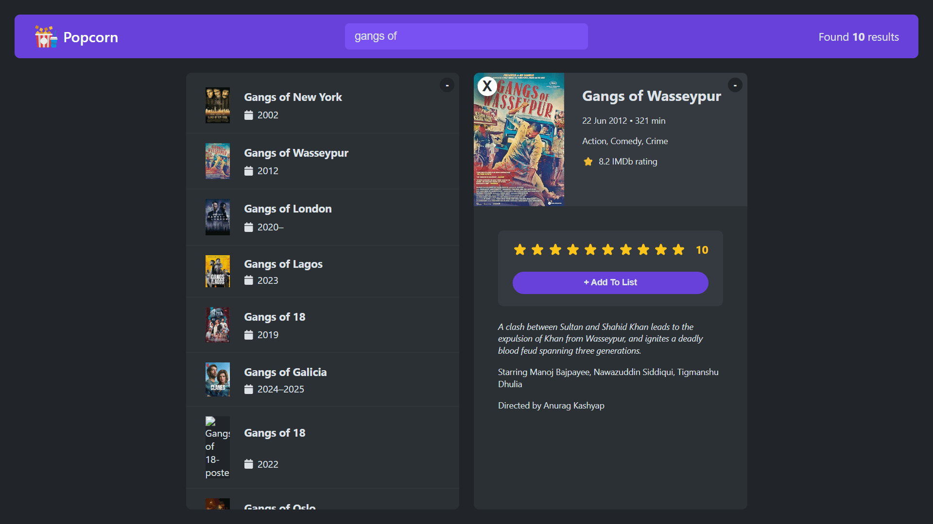 Movie Rating Webapp